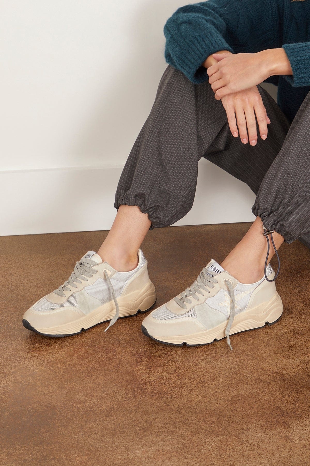 Running Sole Sneaker in Silver/Ice/Buttercream - 2