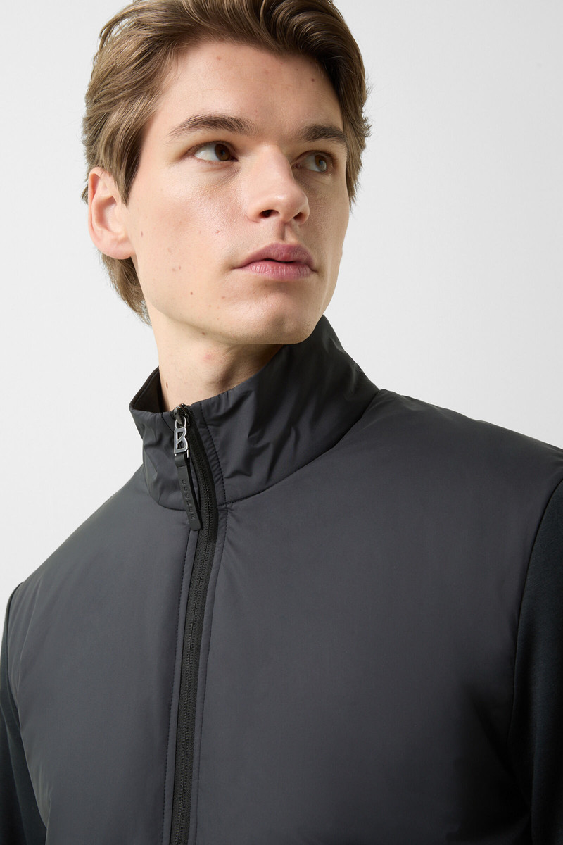 Rover hybrid jersey jacket in Black 6