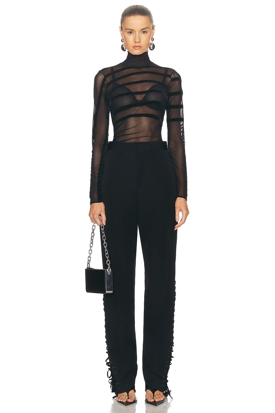Gaultier & Mariniere Drapped Mesh Bodysuit - 6