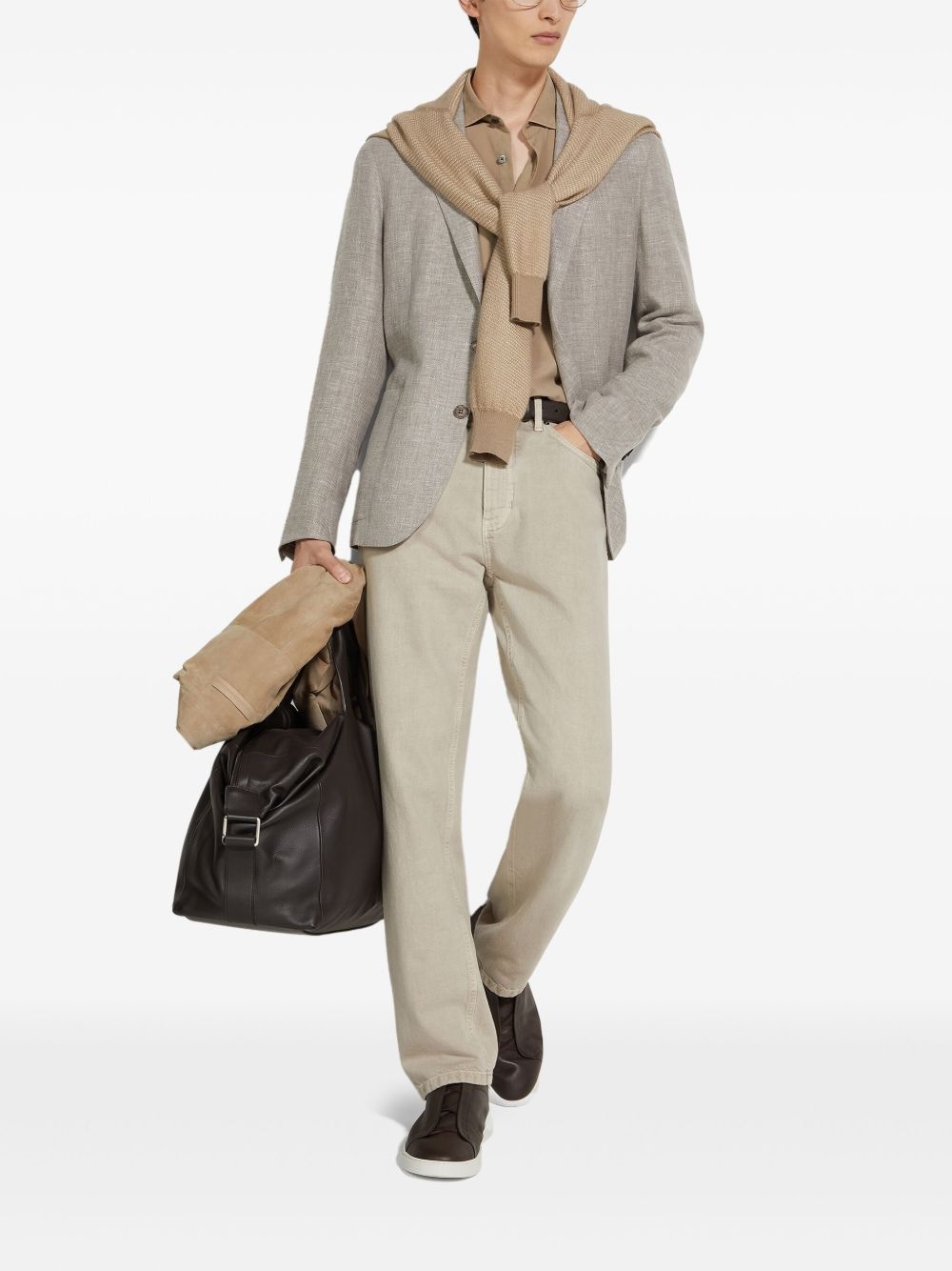 slub blazer - 2