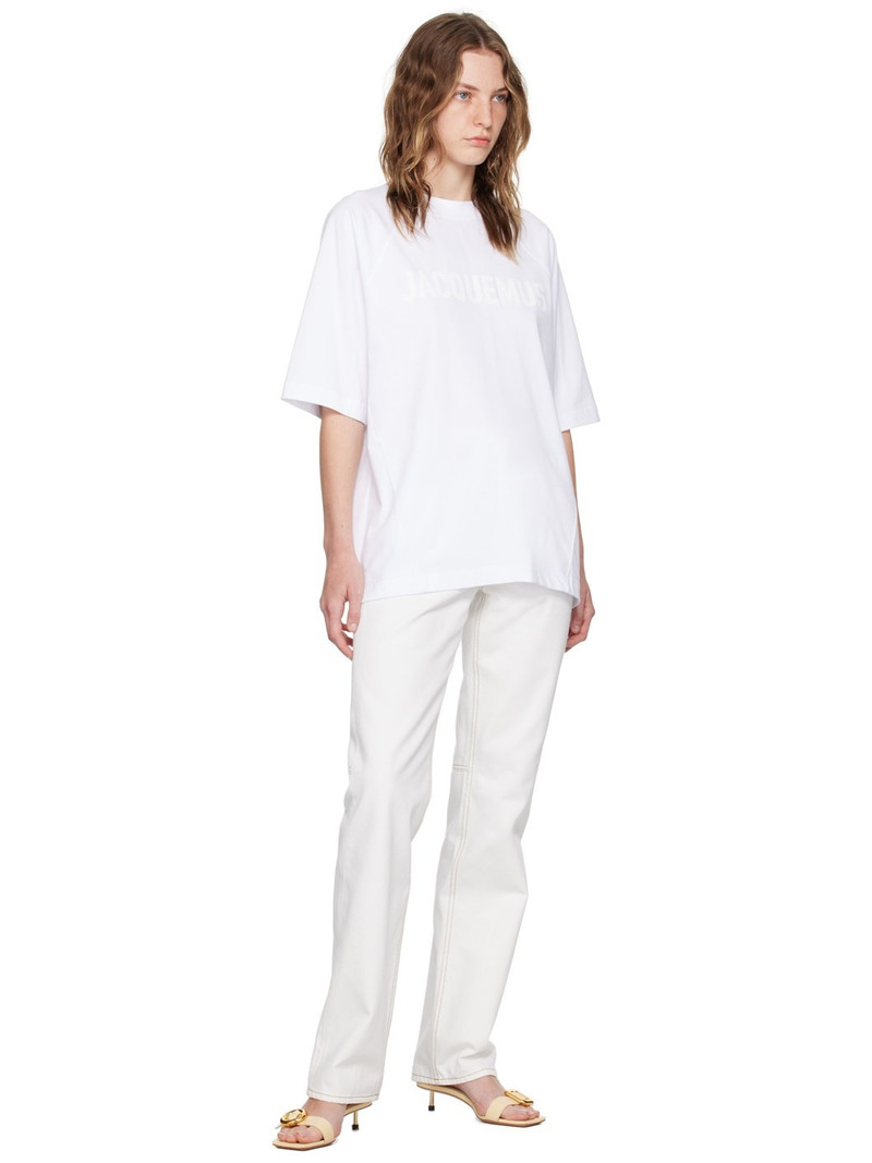 JACQUEMUS White Les Classiques 'Le t-shirt Typo' T-Shirt outlook