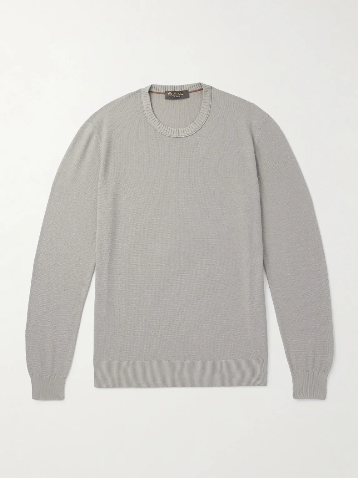 Cotton and Silk-Blend Piqué Sweater - 1