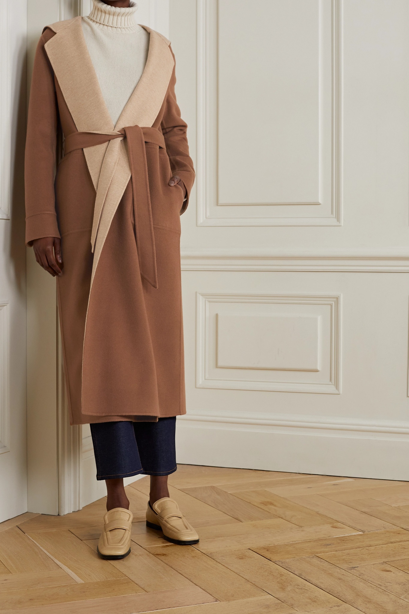 Stefan reversible belted cashmere coat - 5