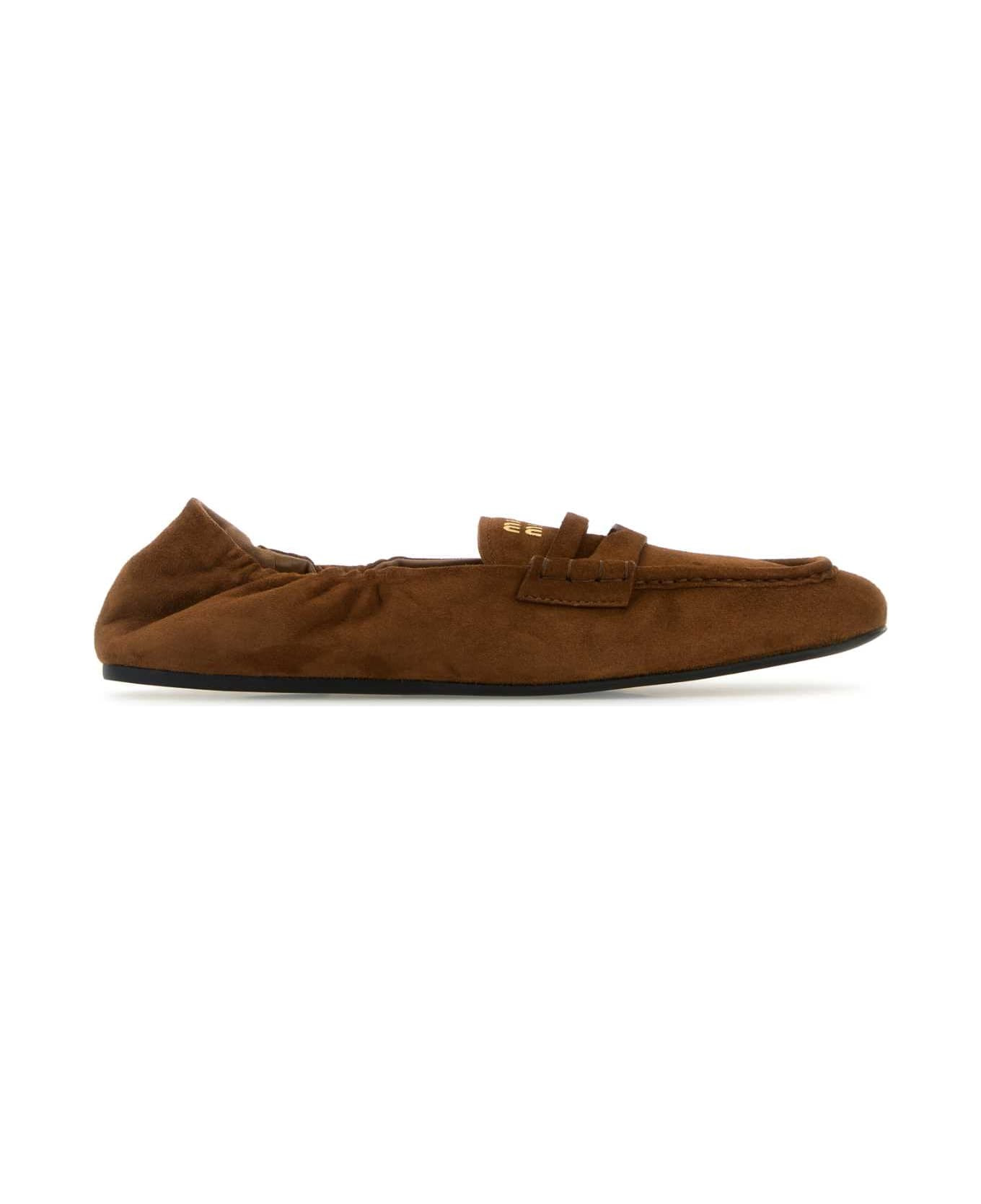 Brown Suede Leather Loafers - 1