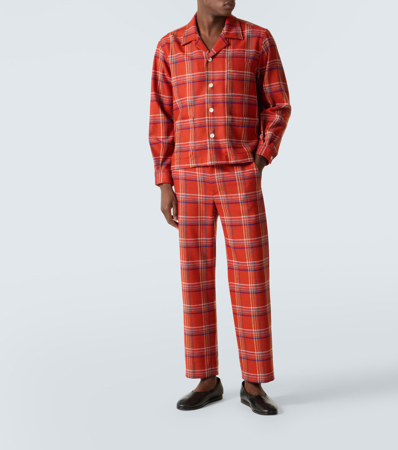 BODE Gable plaid wool flannel straight pants outlook
