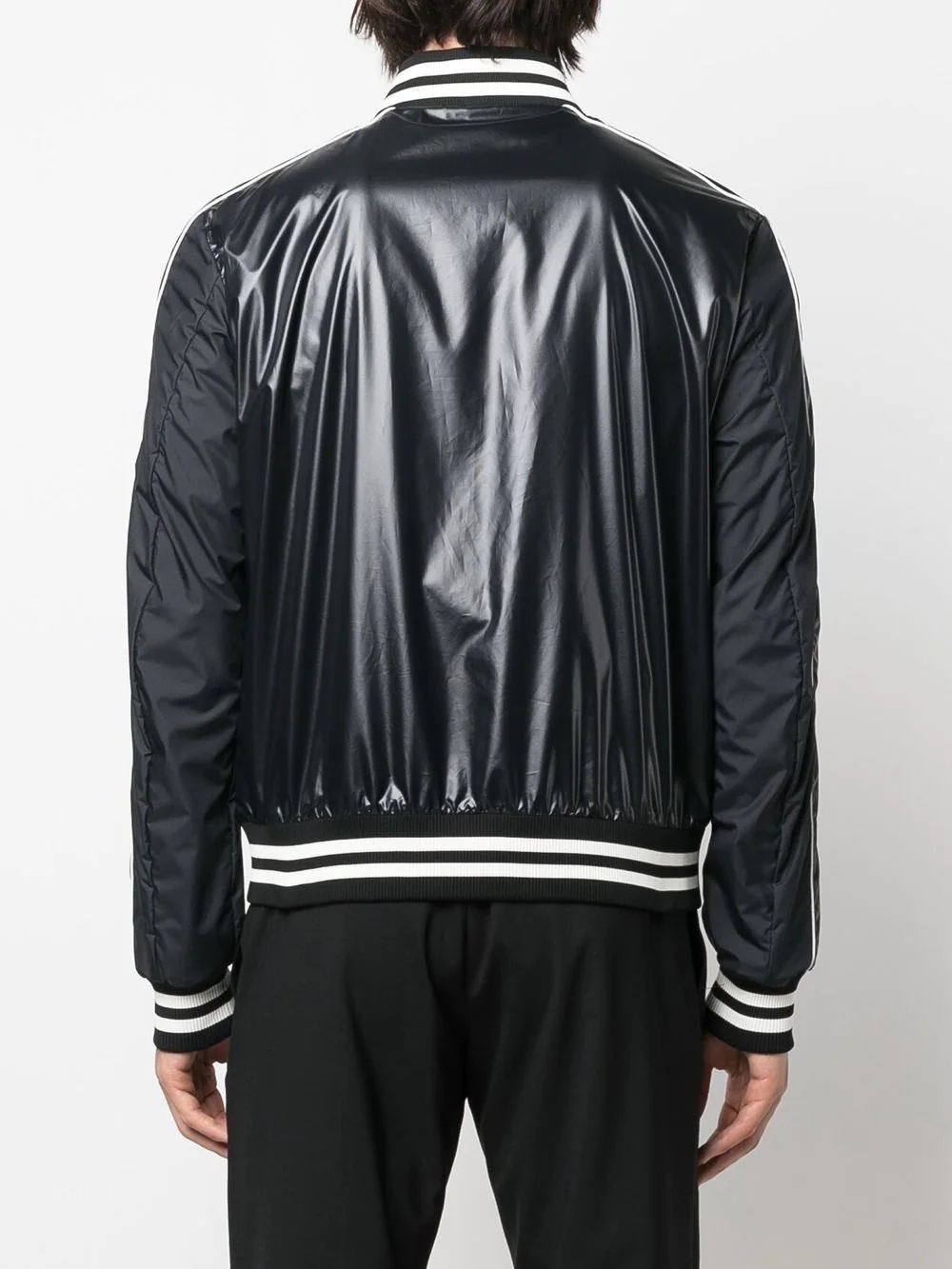 contrast-trimmed bomber jacket - 4