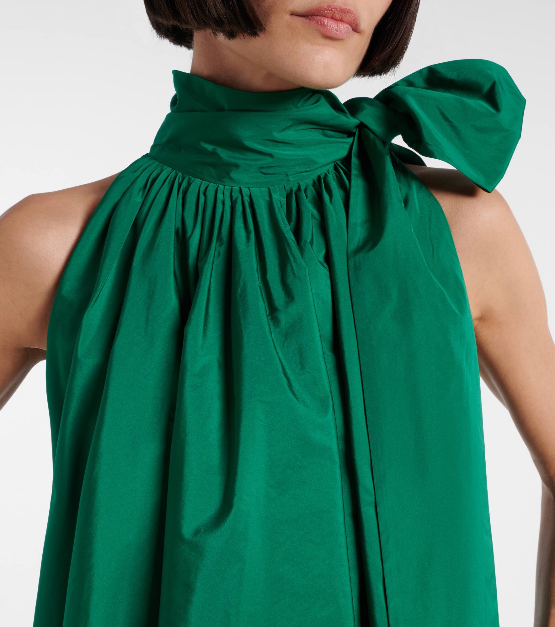 Beber halterneck taffeta minidress - 4
