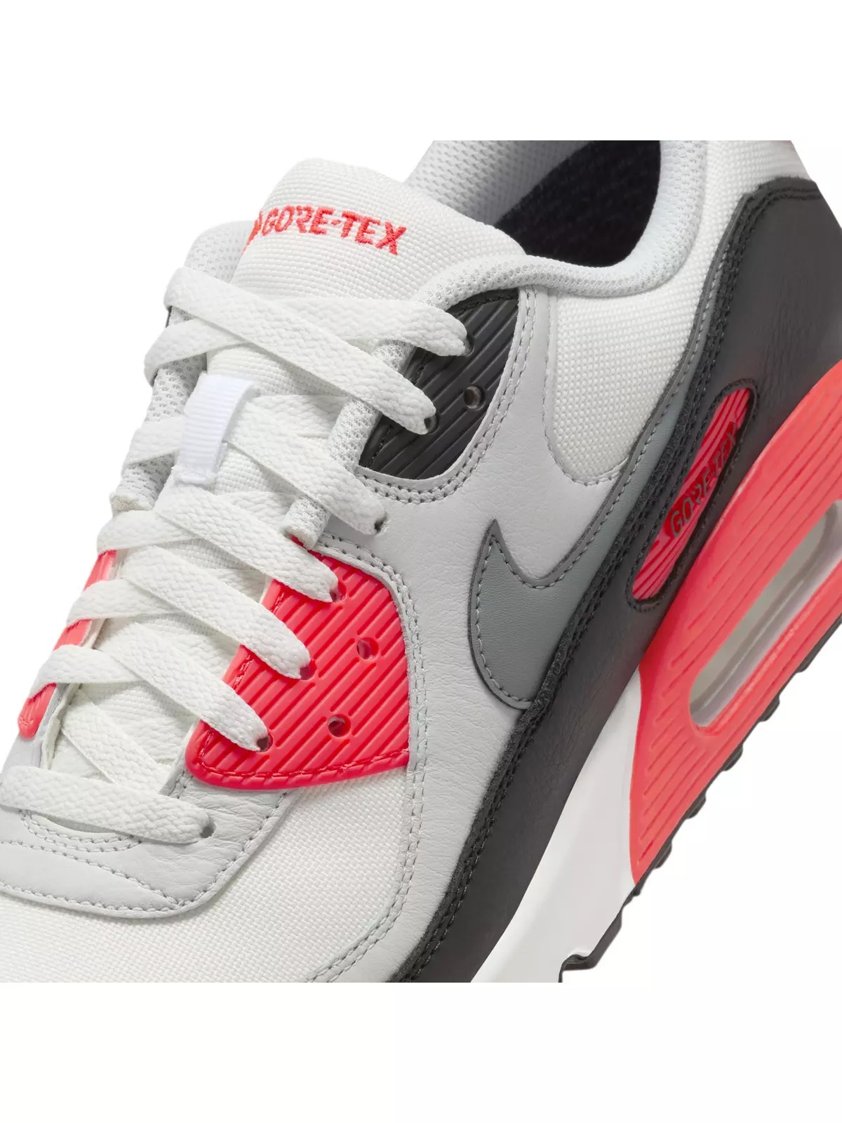 Air Max 90 GORE-TEX "Summit White/Bright Crimson/Black/Cool Grey" Men's Shoe - 7