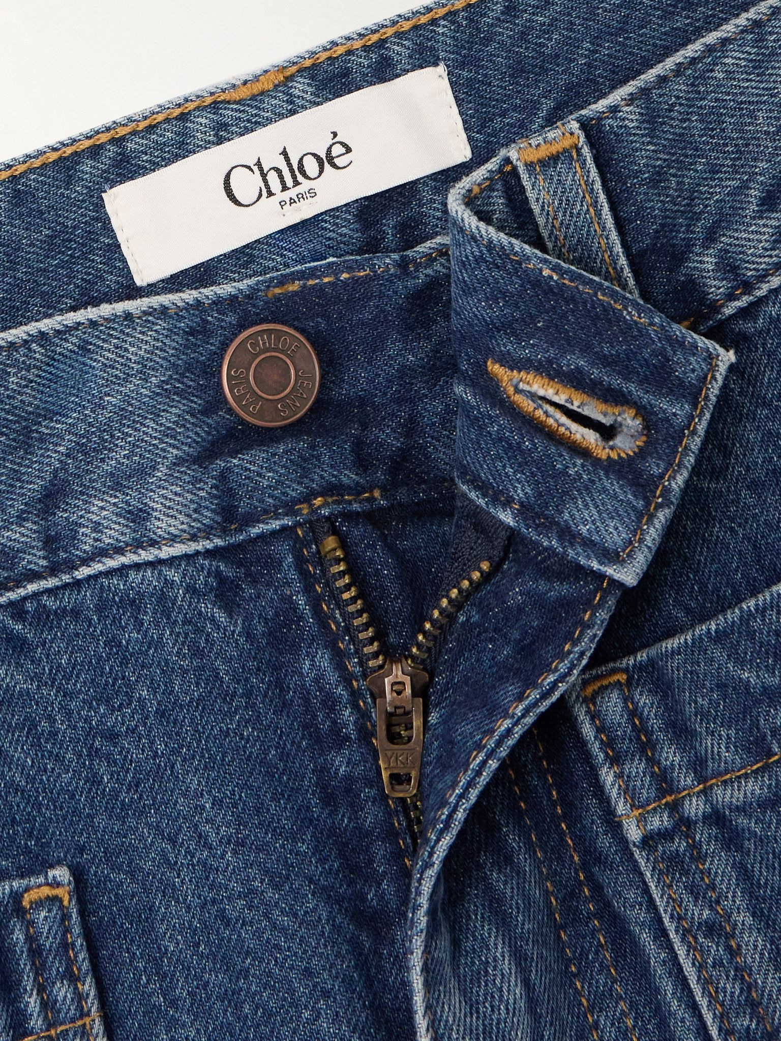 Cropped high-rise bootcut jeans Dark denim - 5