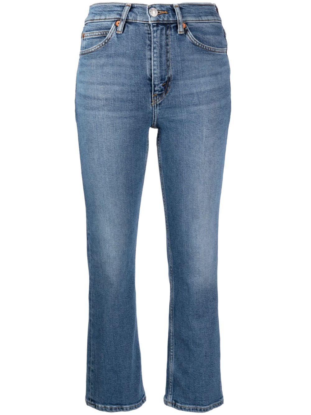 70s straight-leg cropped jeans - 1