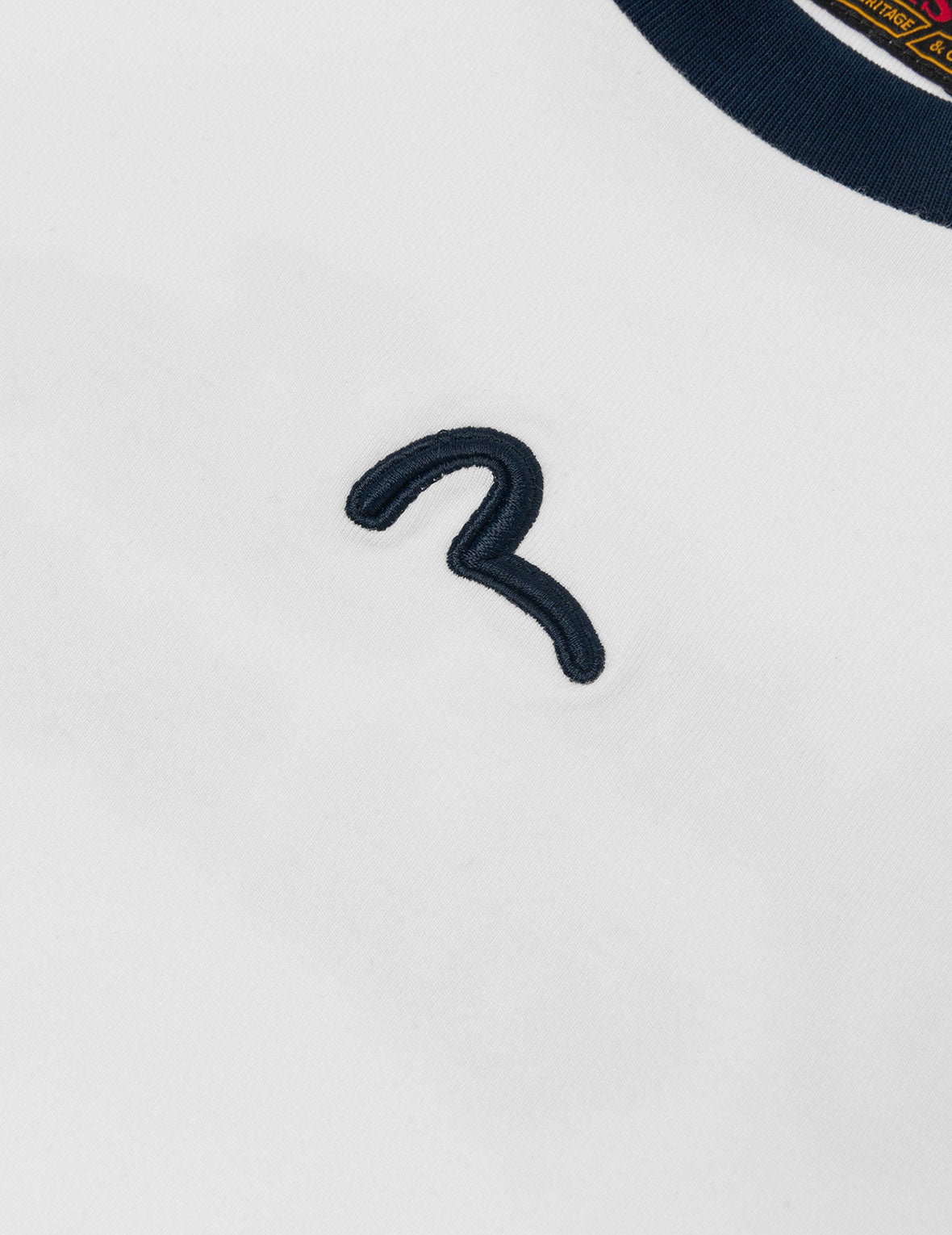 Contrast 3D Seagull and Slogan Embroidery Slim Fit T-Shirt - 6