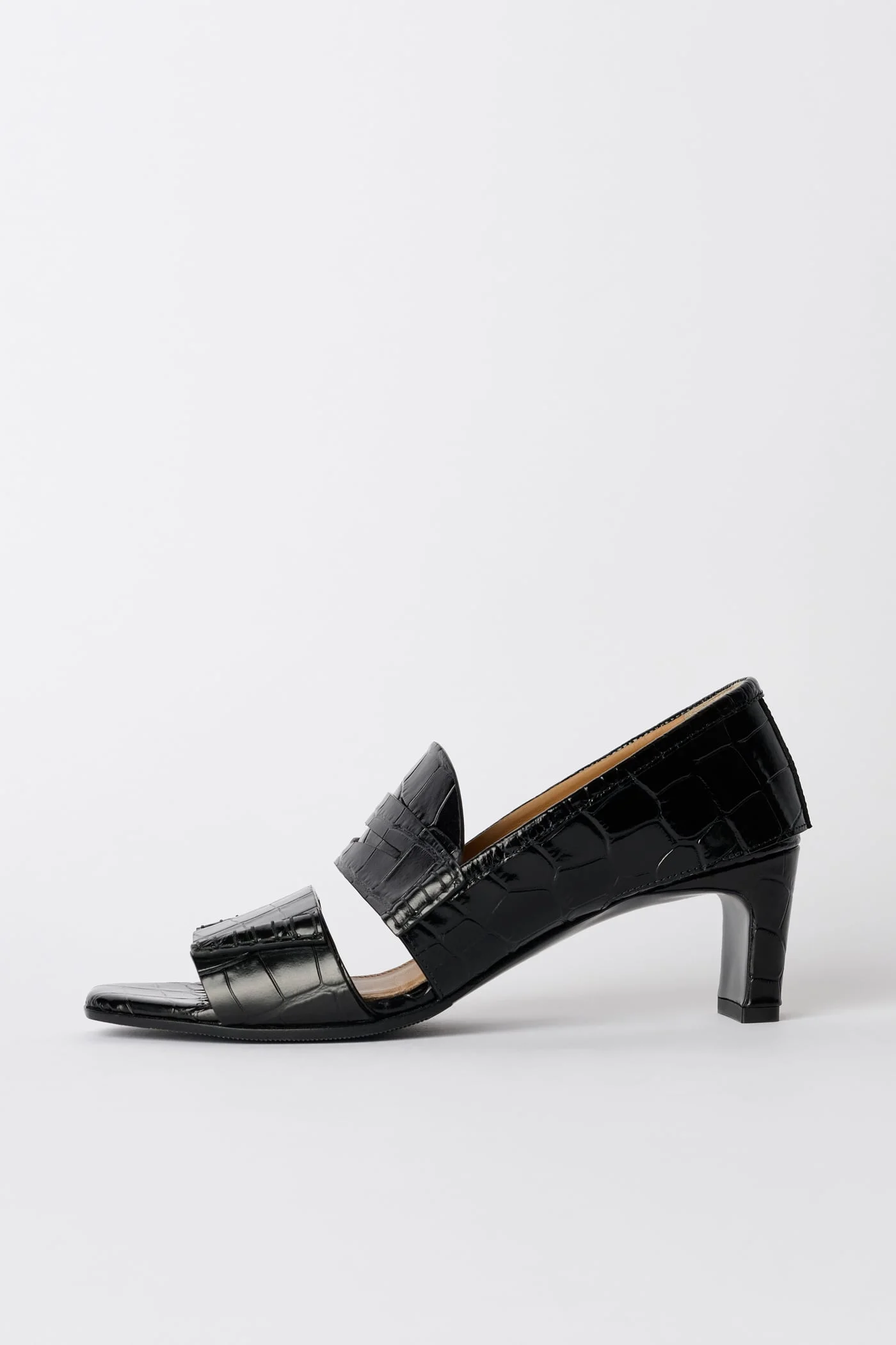 Court Sandal Licorice Croc Bull Hide - 1
