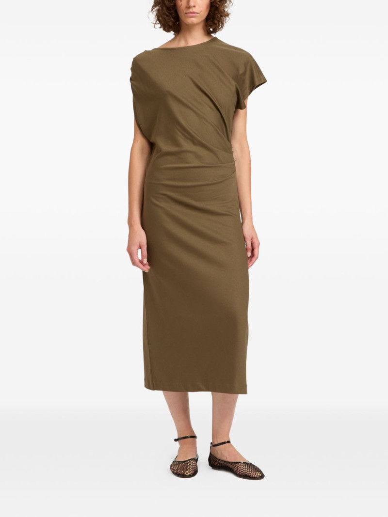 Yves Salomon asymmetrical midi dress outlook