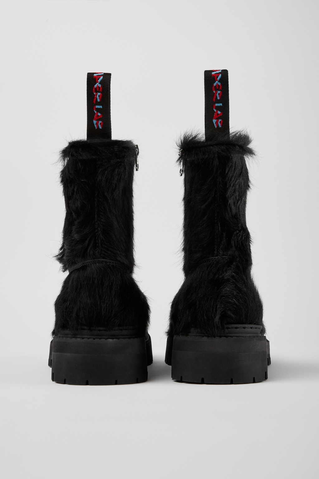 Black long calf hair boots - 3