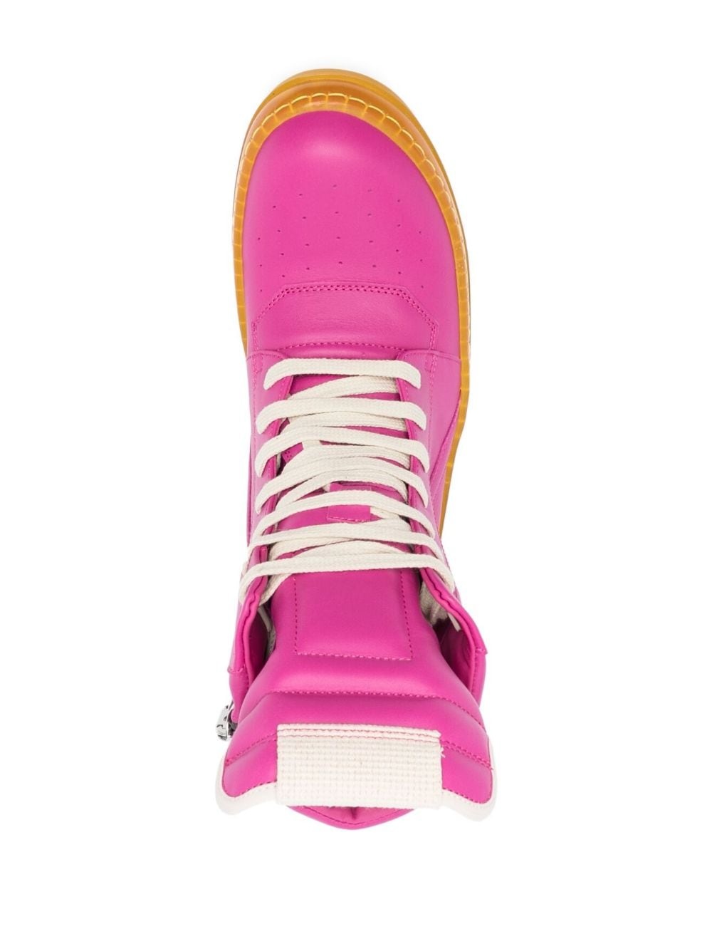 high-top leather sneakers - 4