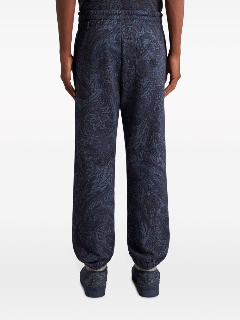paisley-print cotton track pants - 4