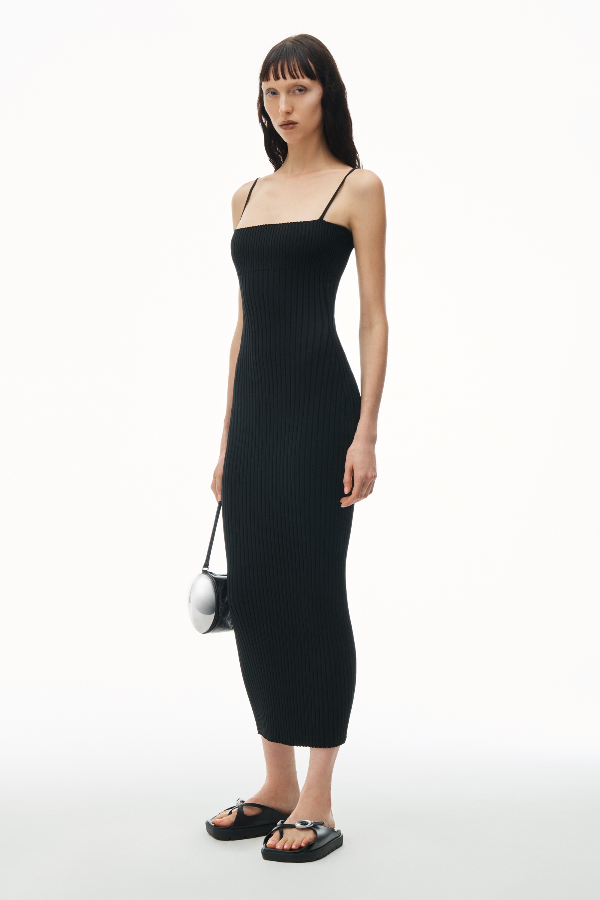 Logo Maxi Dress in Techno Rib Knit - 2