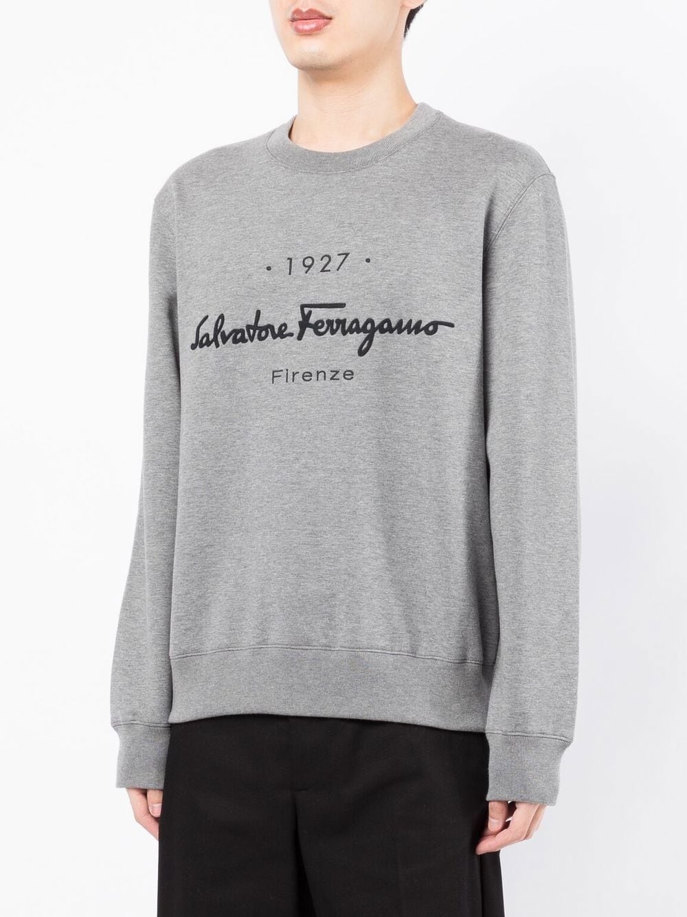 embroidered-logo sweatshirt - 3