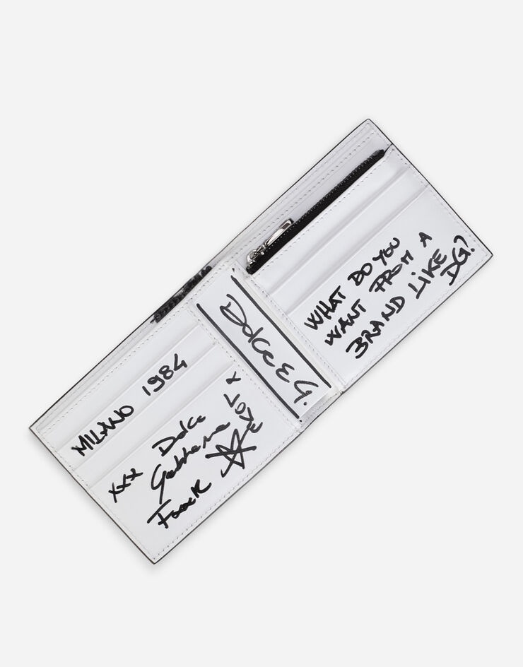 Graffiti-print calfskin bifold wallet - 4