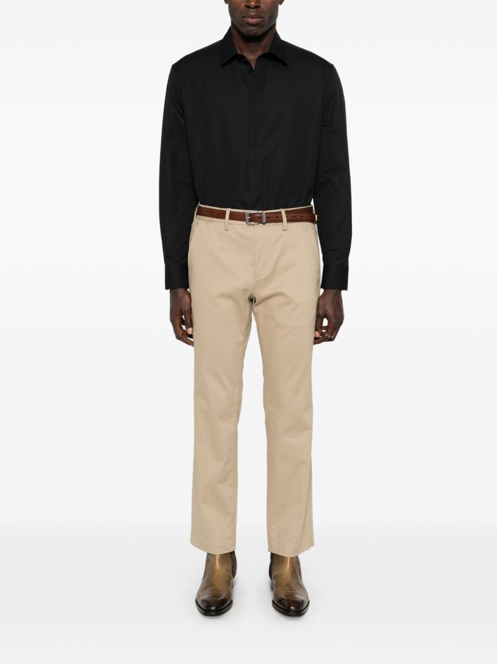 straight-leg chino trousers - 2