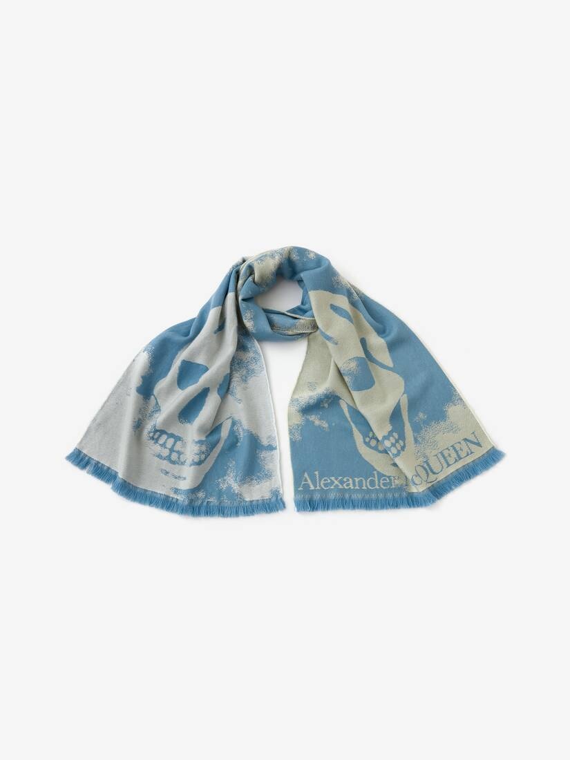 Daybreak Skull Scarf in Blue/yellow - 2