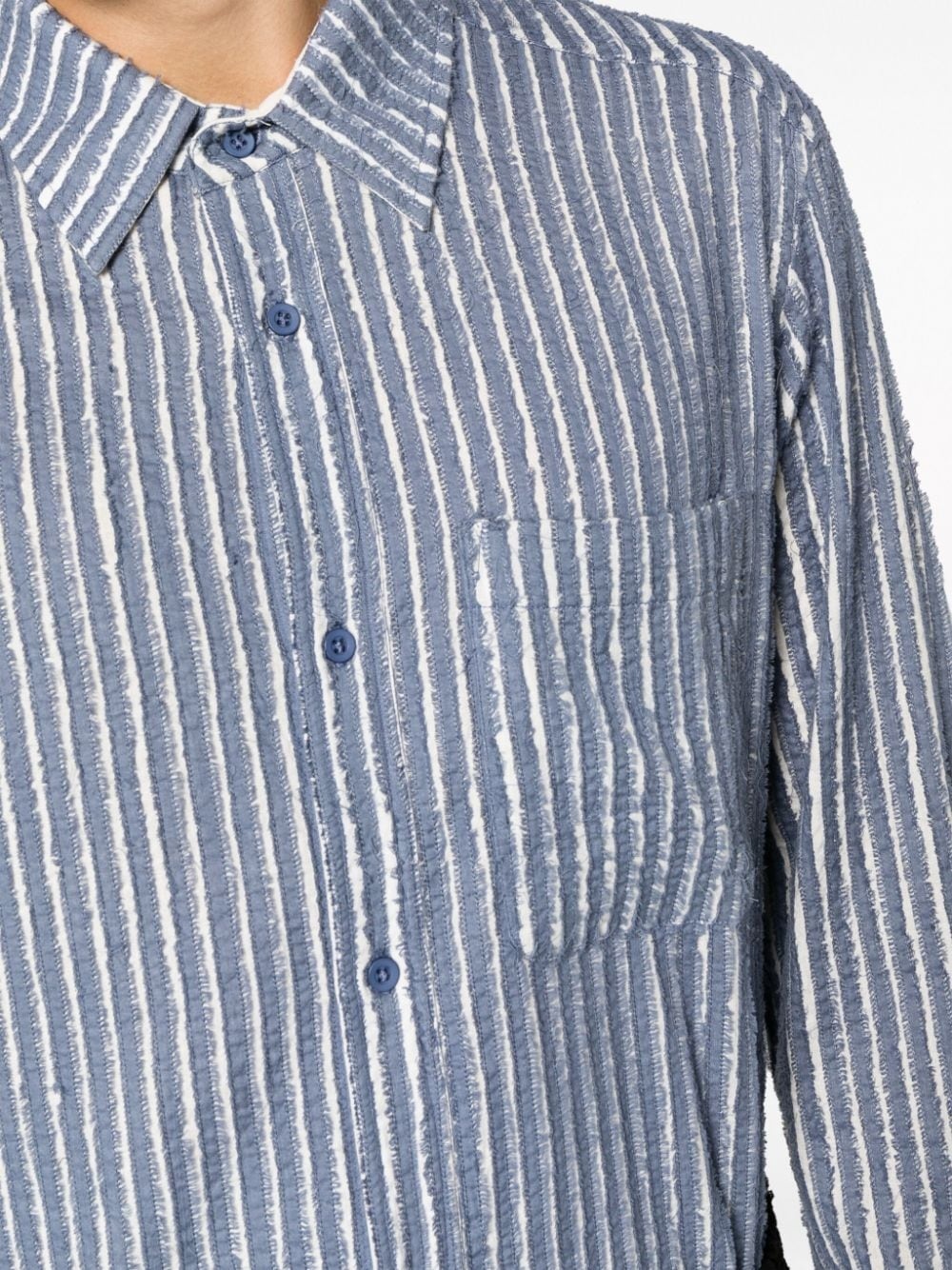 Craig Green CRAIG GREEN Hand-Frayed Striped Shirt