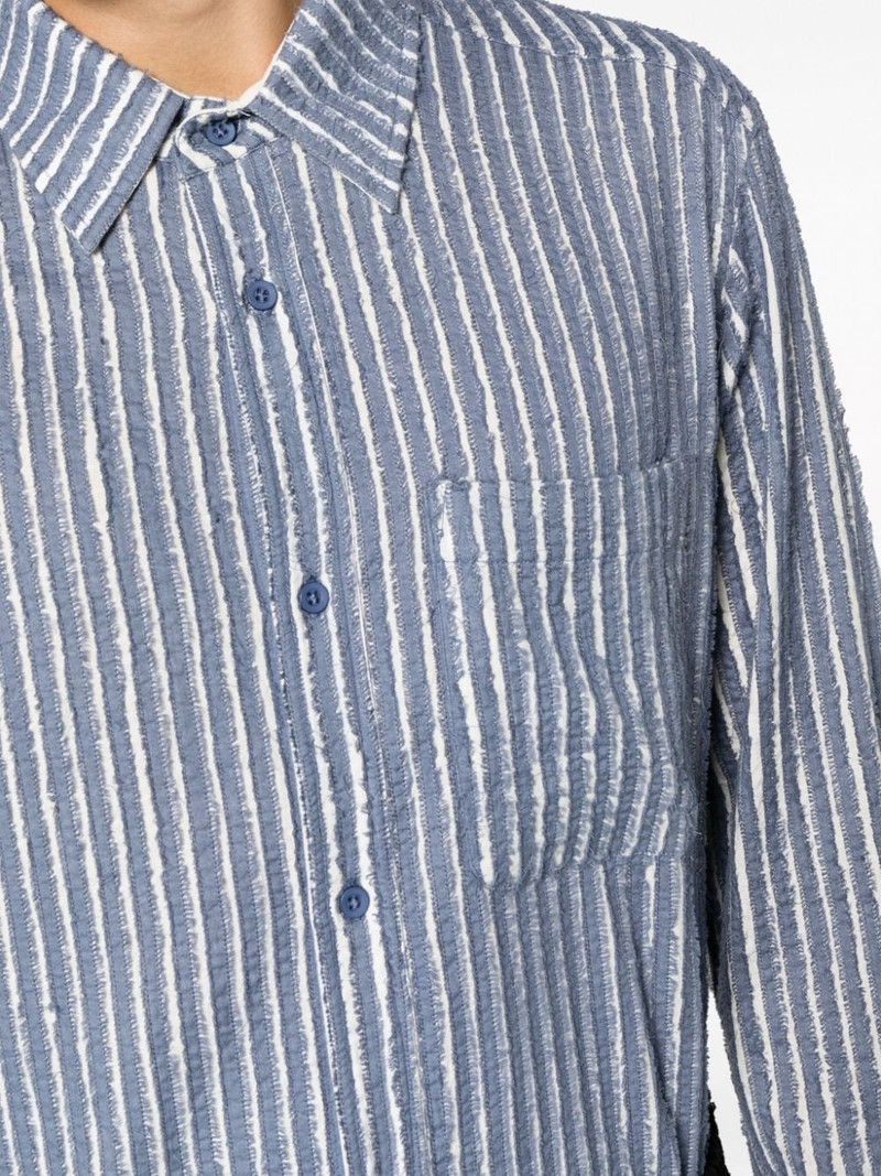 ripped striped cotton shirt 5