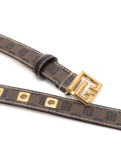 Balmain monogram-pattern buckle belt outlook