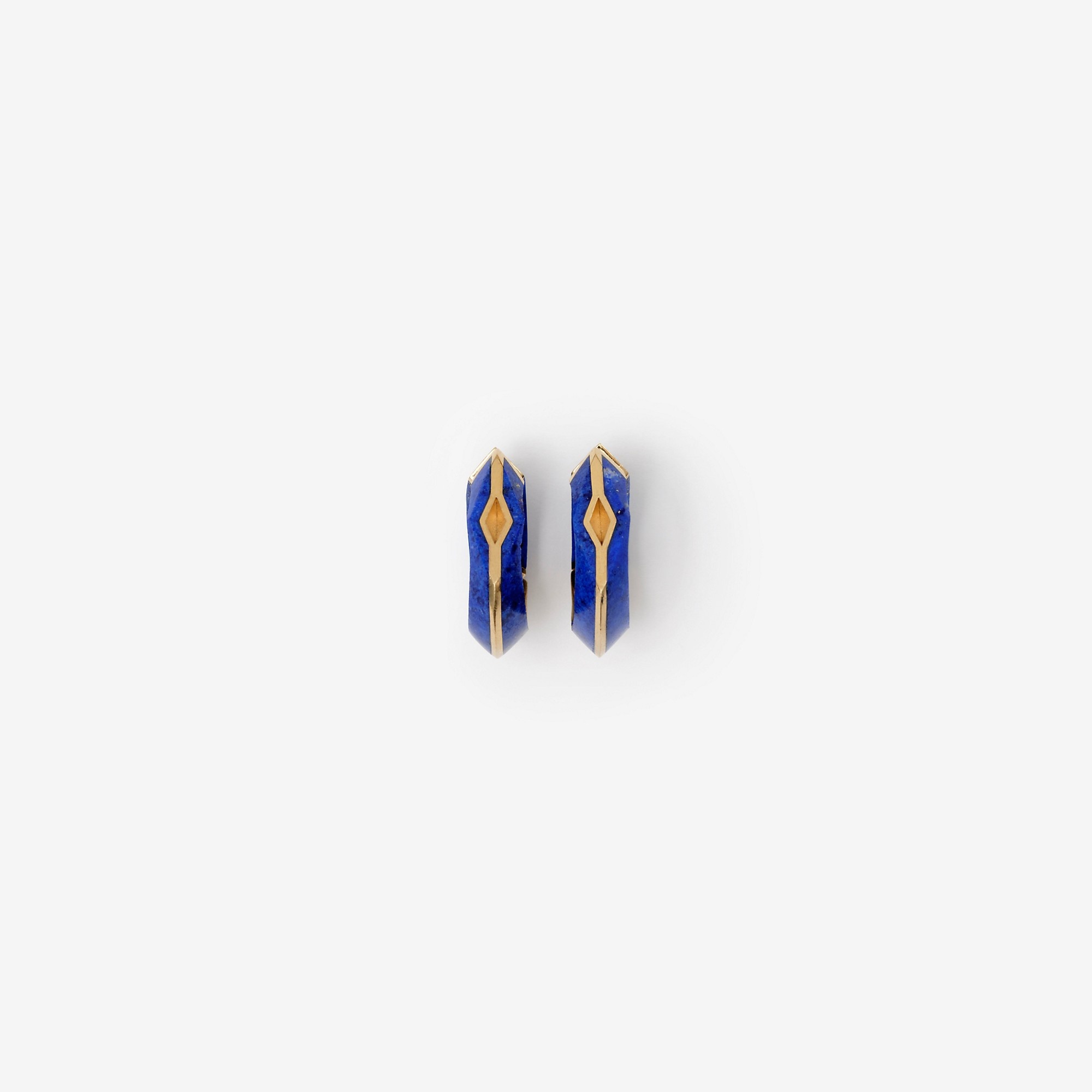 Lapis Small Hollow Hoop Earrings - 2