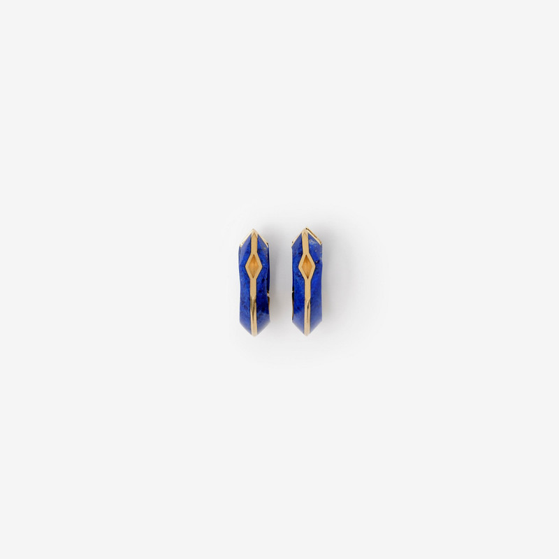 Burberry Lapis Small Hollow Hoop Earrings outlook
