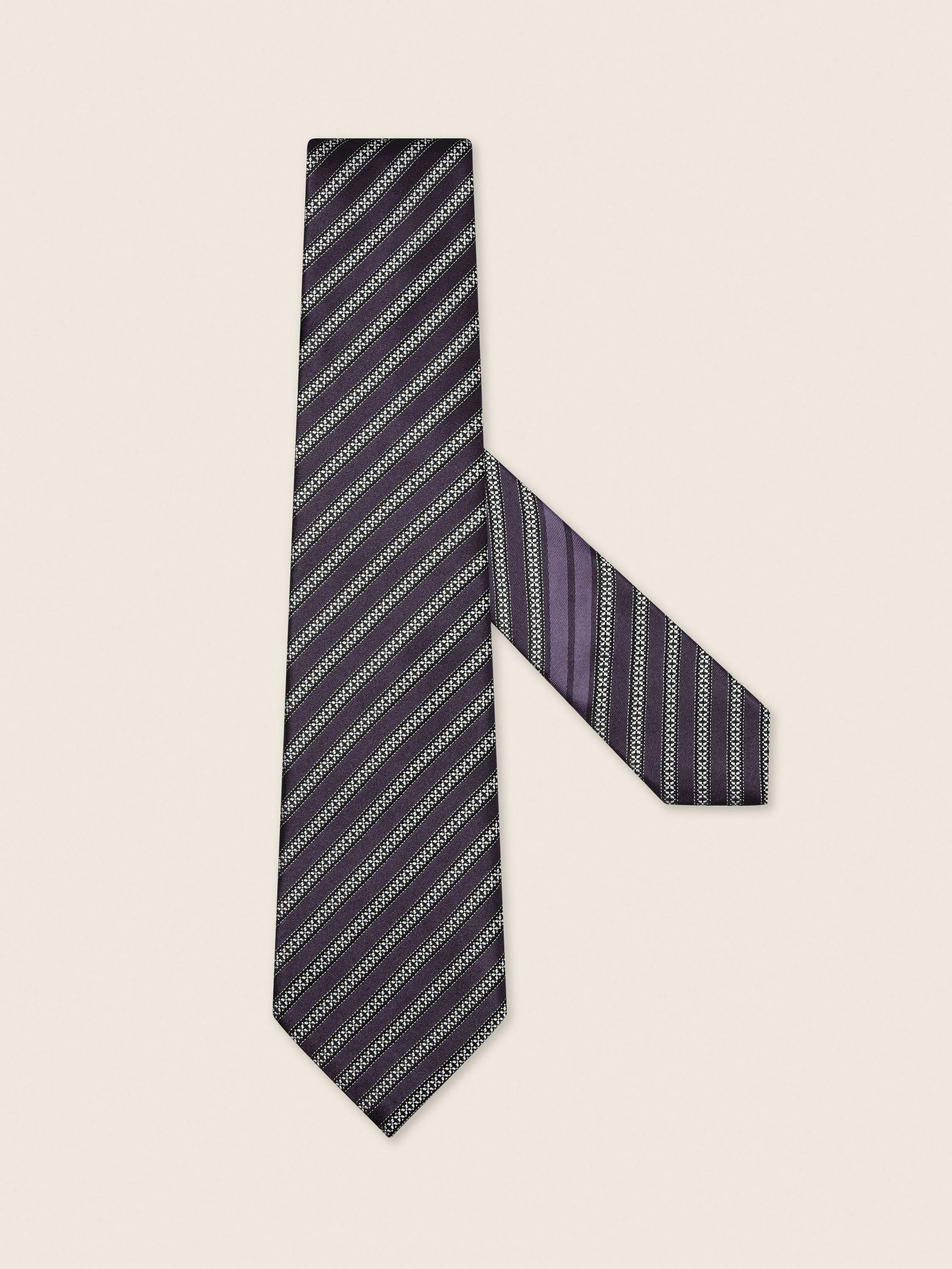 DARK BROWN SILK TIE - 1