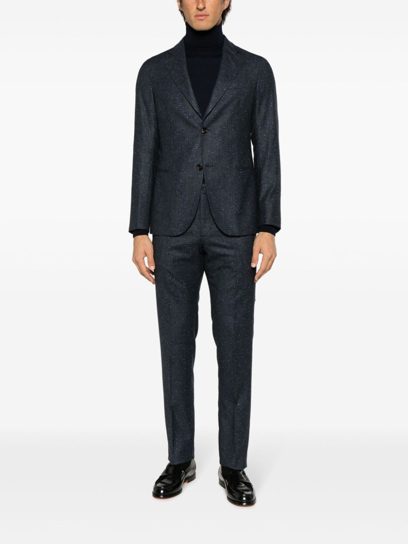 EMPORIO ARMANI speckled single-breasted suit outlook