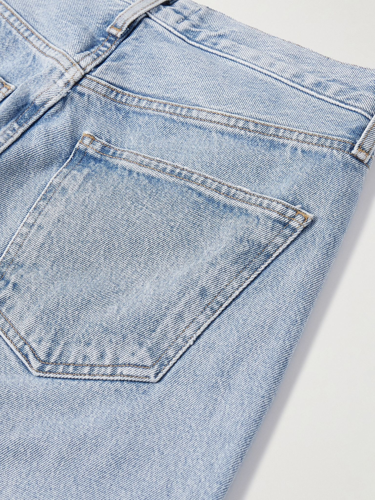 '90s distressed mid-rise straight-leg jeans Light denim - 6