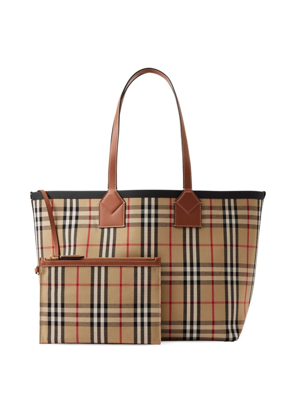 medium London check-pattern tote bag - 5
