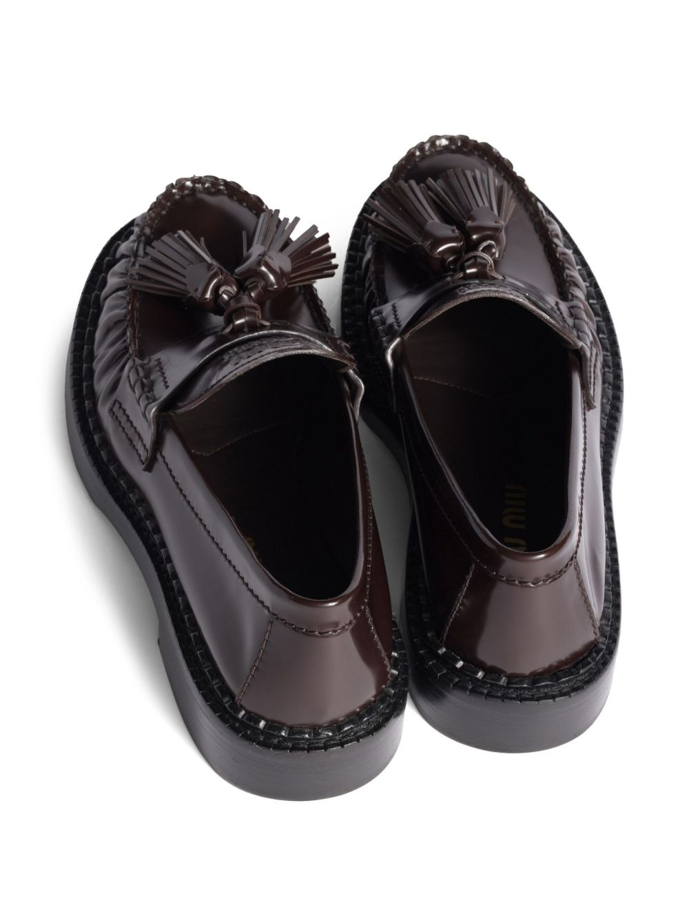 tassel leather loafers - 4
