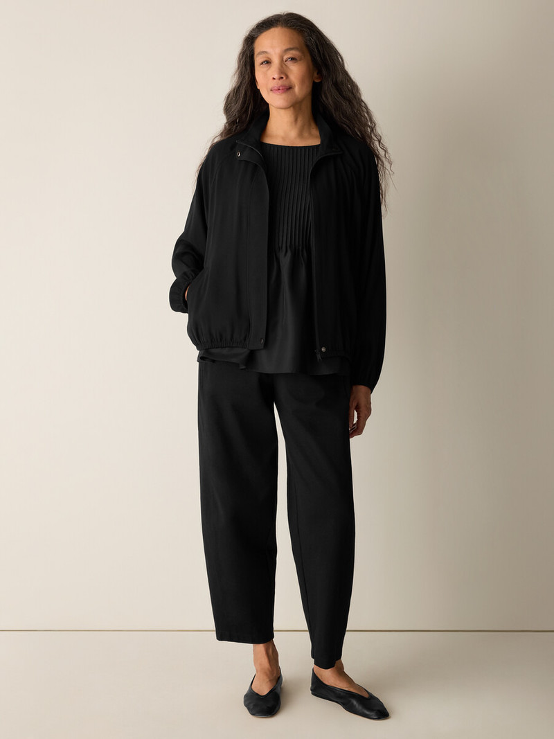 Silk Georgette Crepe Flight Jacket 3