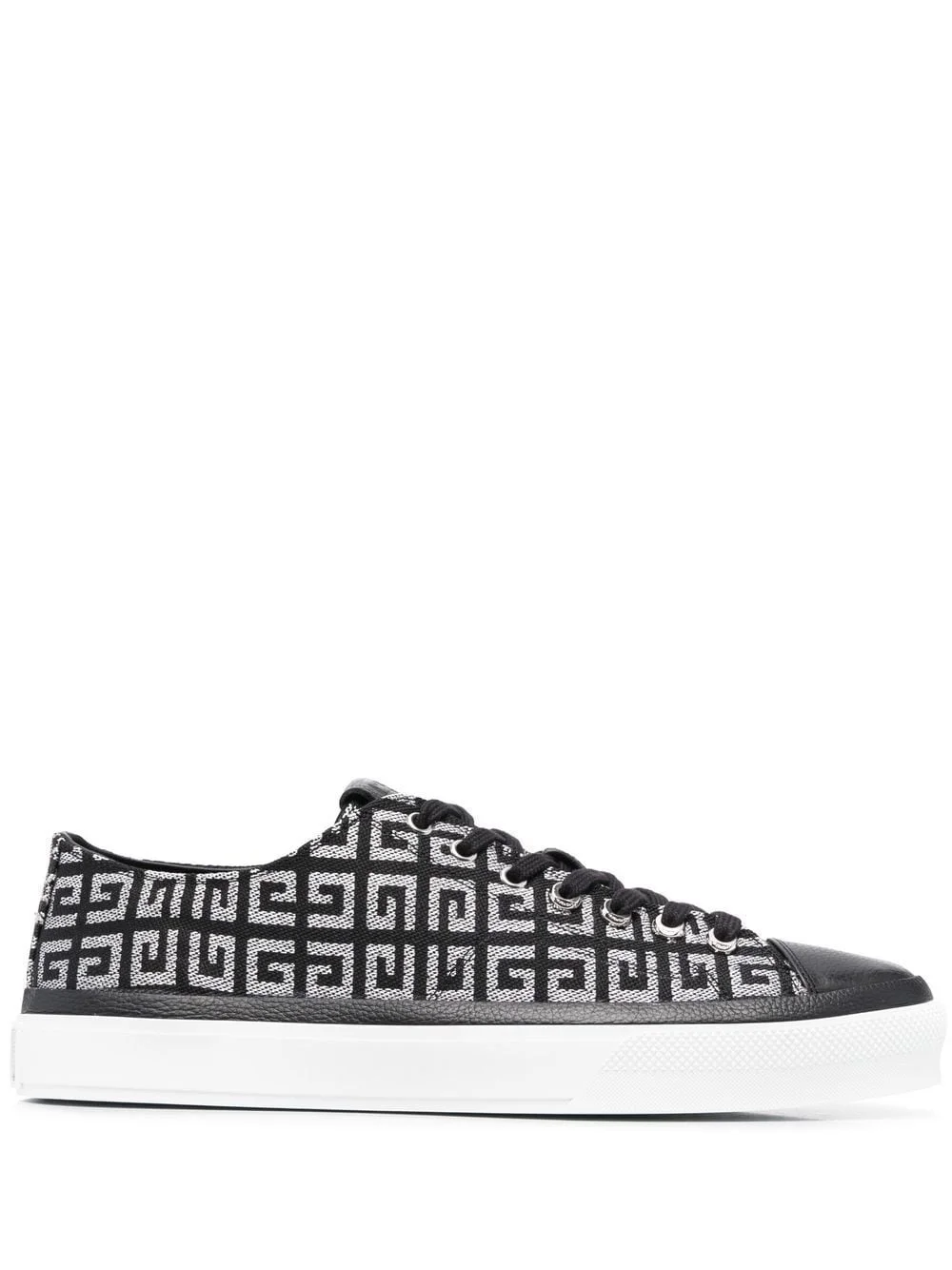 monogram-print low top sneakers - 1