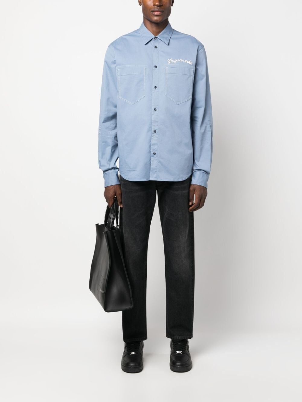 Arr Tab logo-patch tapered jeans - 2