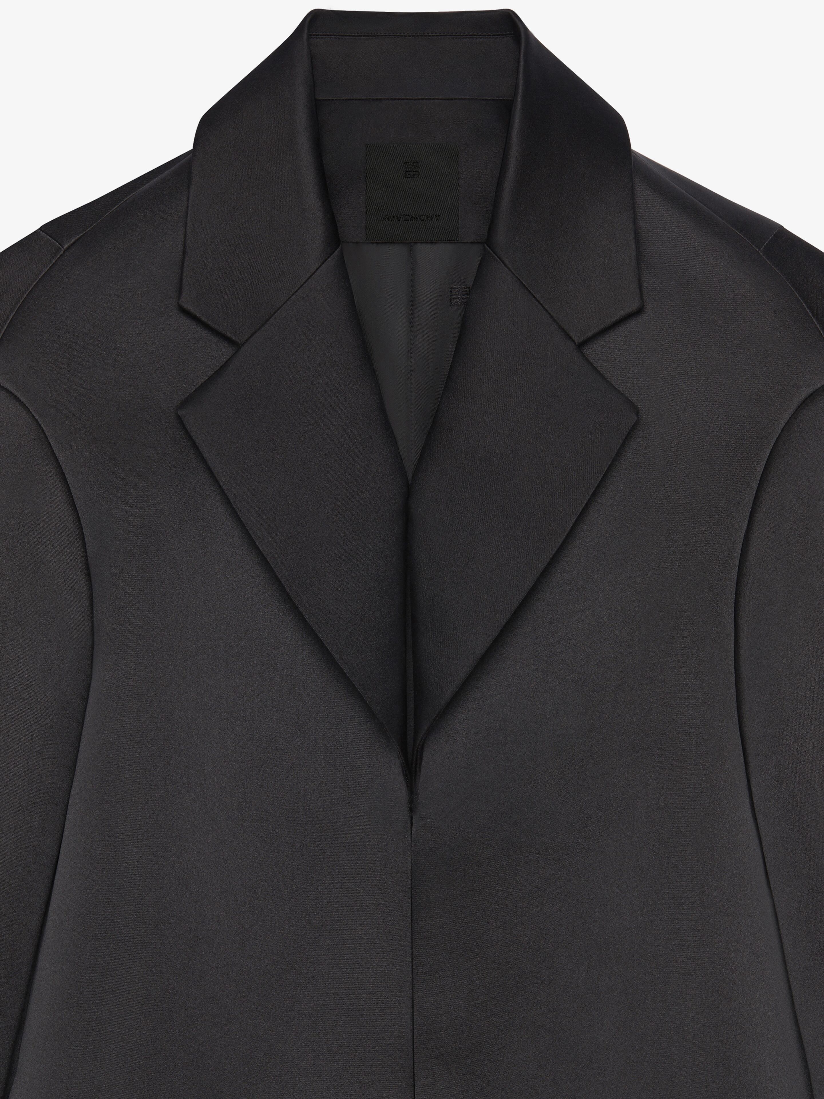OVERSIZED COAT IN SILK SATIN DUCHESSE - 5
