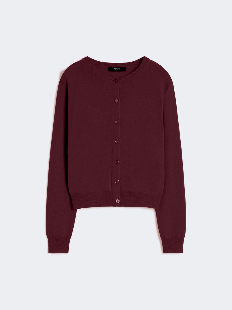 NEBBIA Wool and cashmere cardigan - BORDEAUX 6
