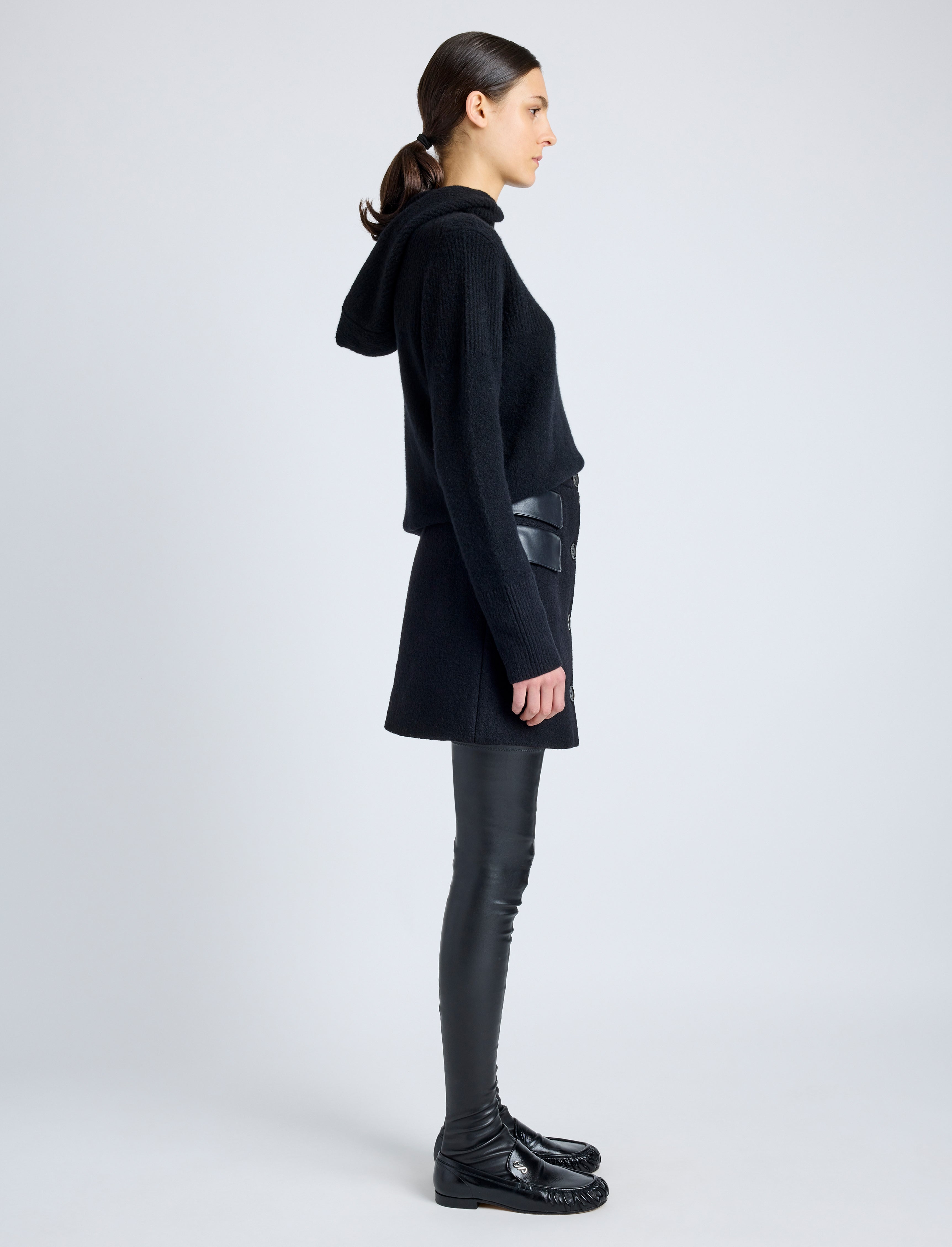 Mei Skirt in Boiled Wool Jersey - 3
