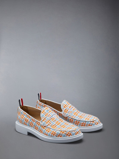 Thom Browne Check Summer Tweed Classic Penny Loafer outlook
