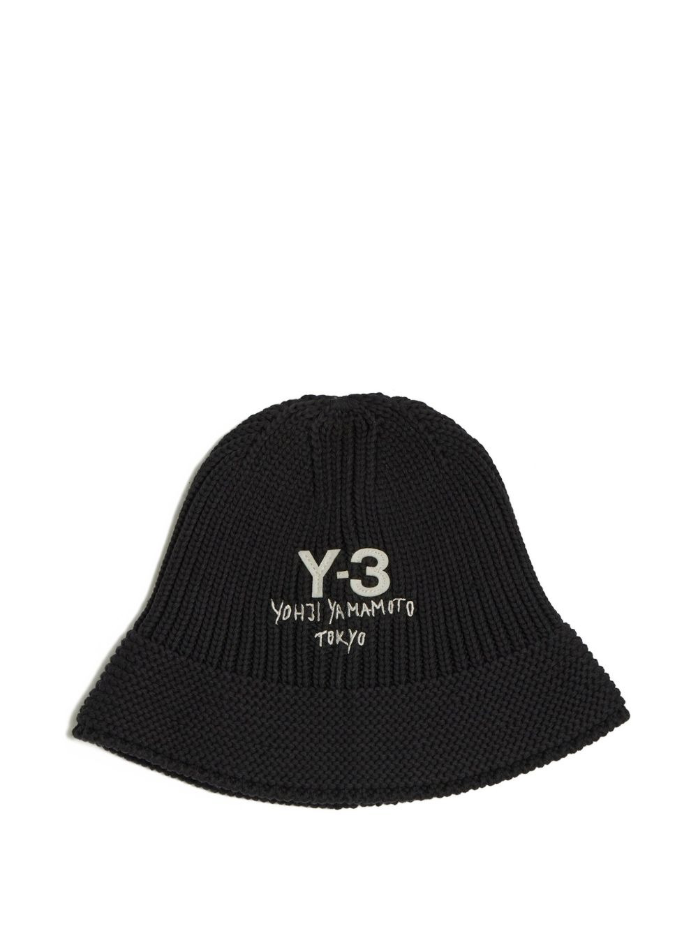 knit embroidered bucket hat - 1