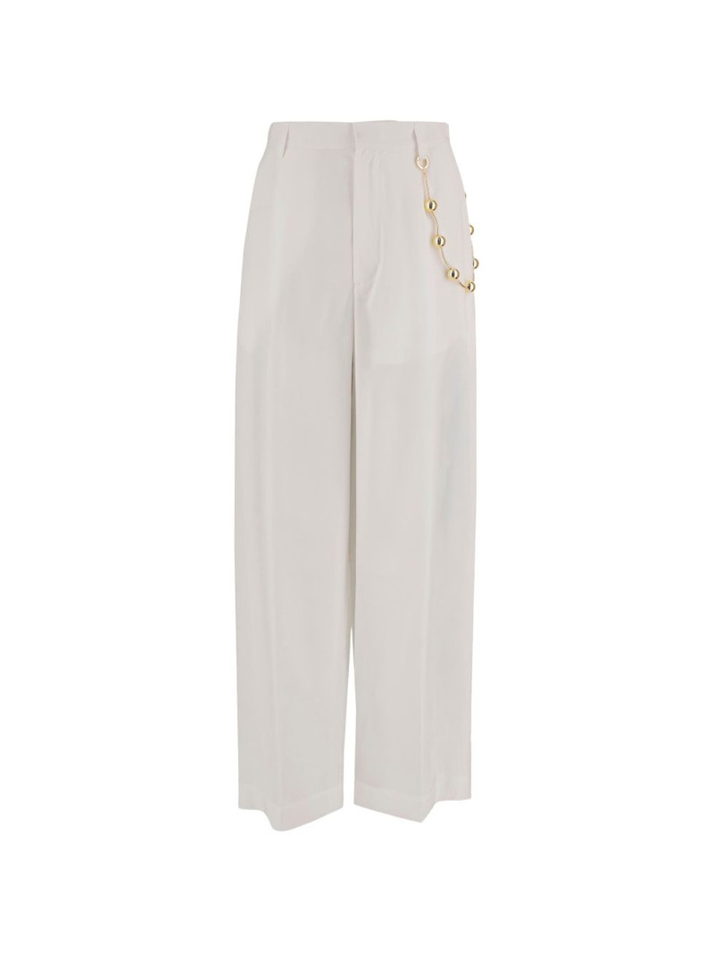 Danielle chain-detail palazzo pants 1