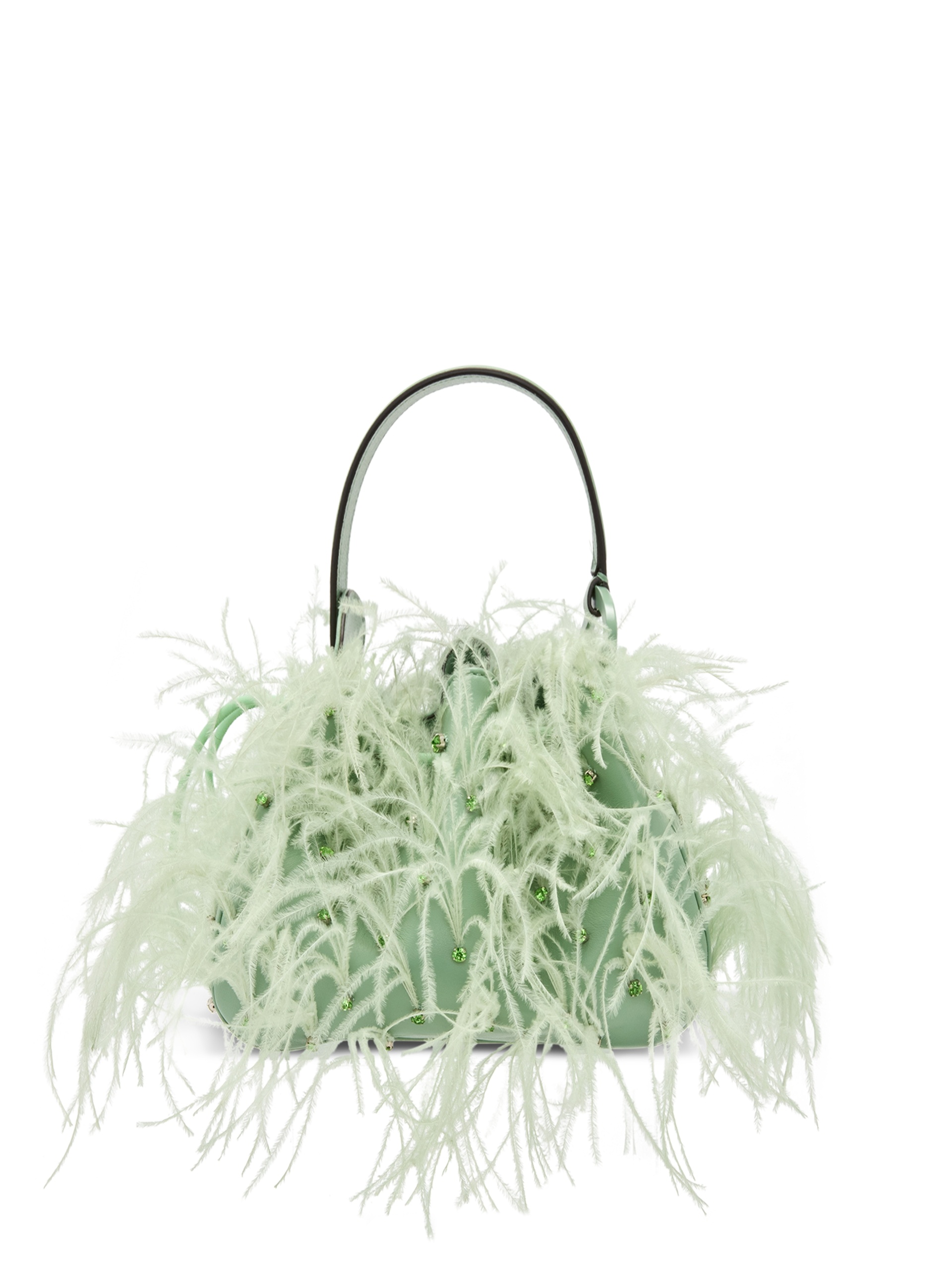 OSTRICH FEATHER O HANDLE BAG - 3