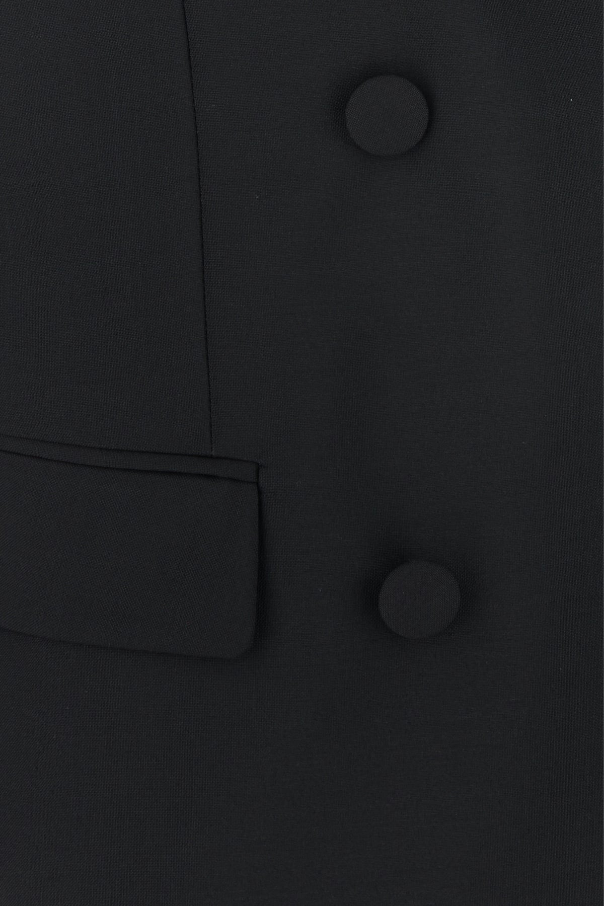Black wool blend oversize blazer - 5