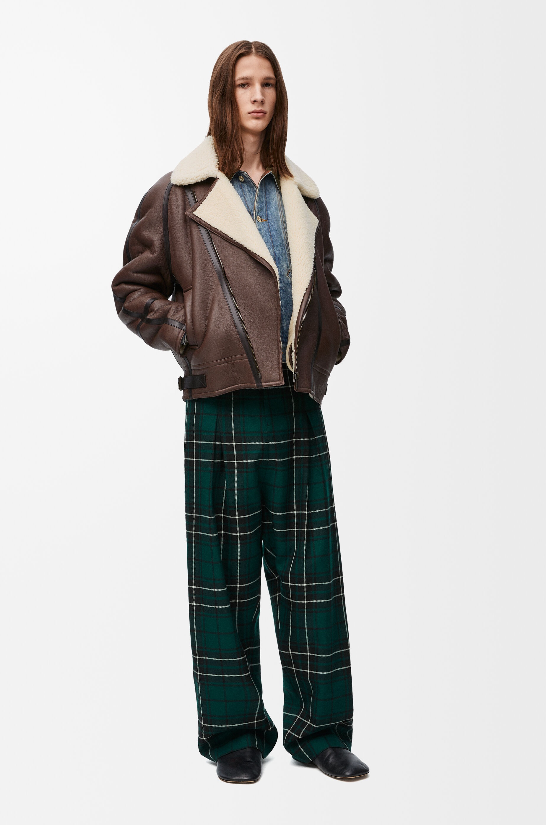 Aviator jacket in shearling - 2