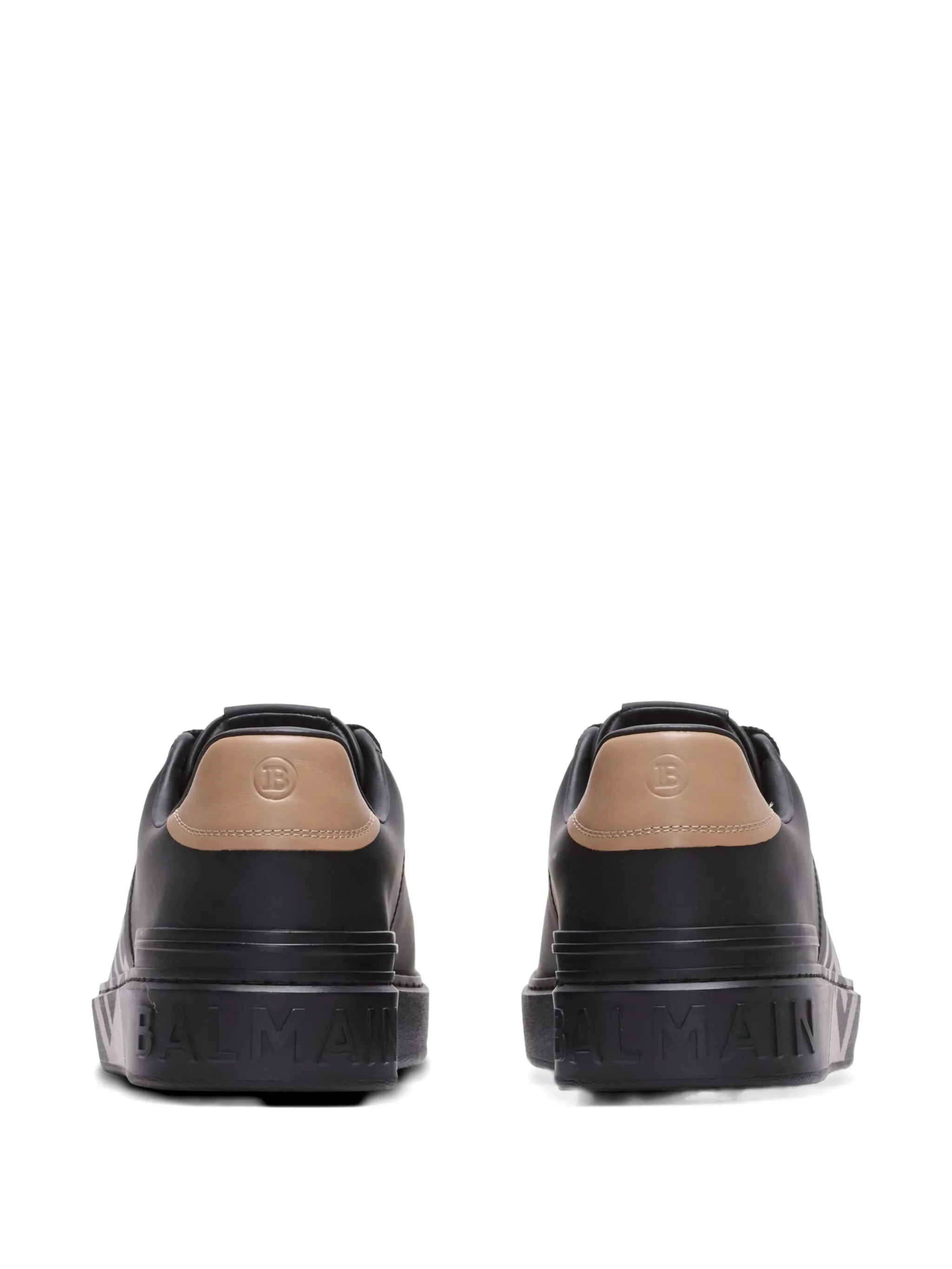 Balmain B-Court Logo-detail Calfskin Sneakers - 5