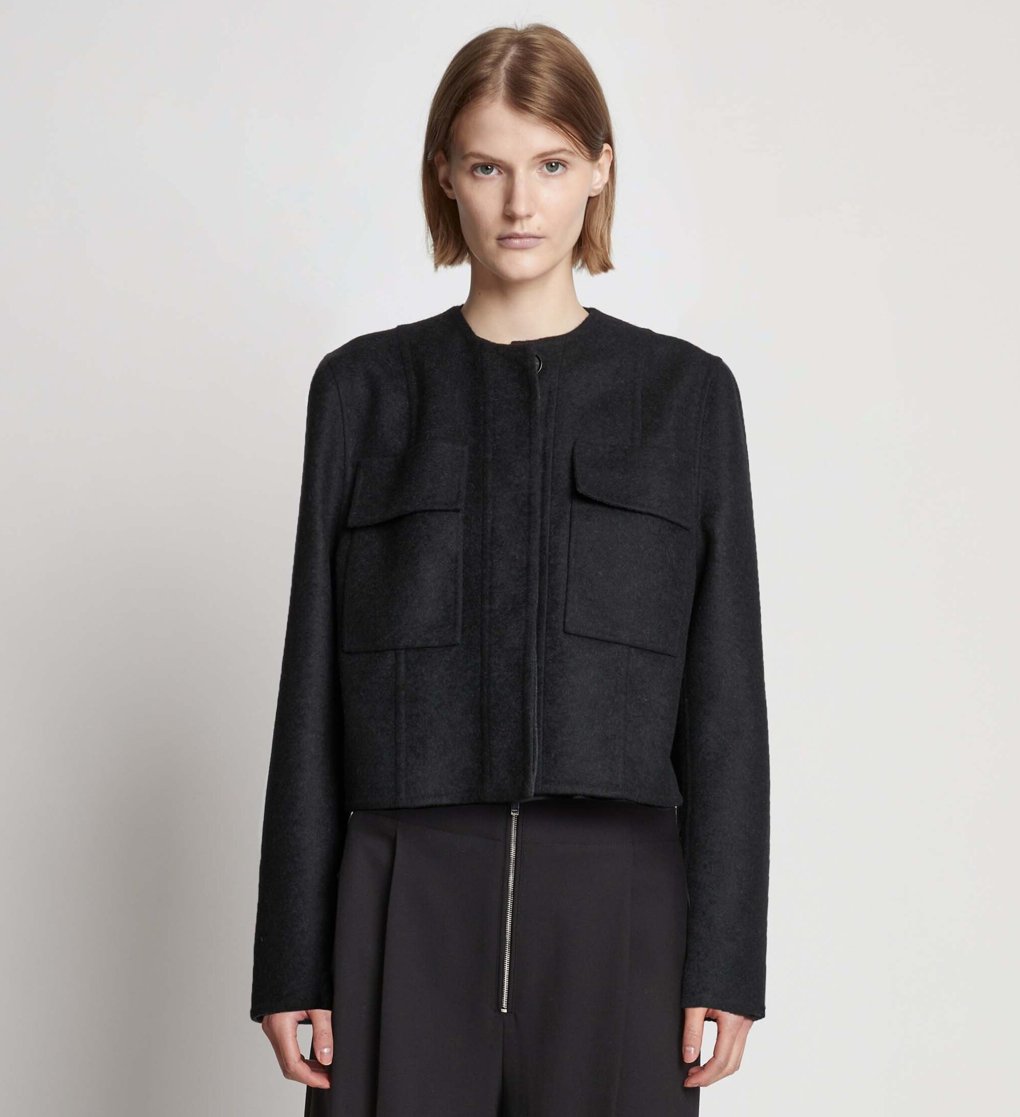 Eco Wool Double Face Crop Jacket - 2