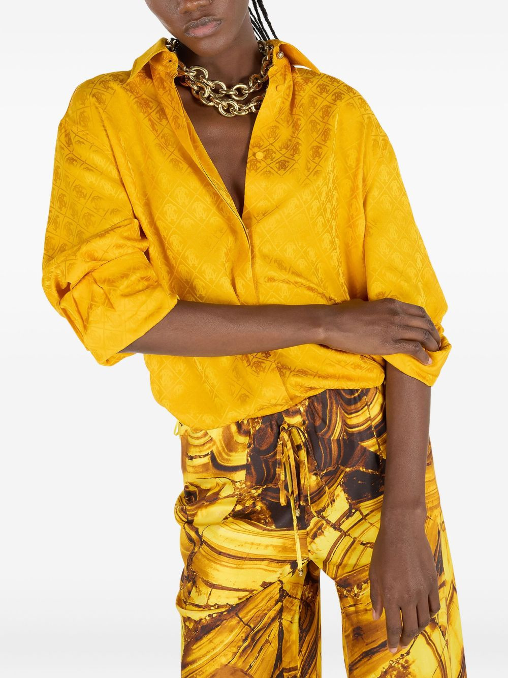 monogram snake-embossed shirt - 3